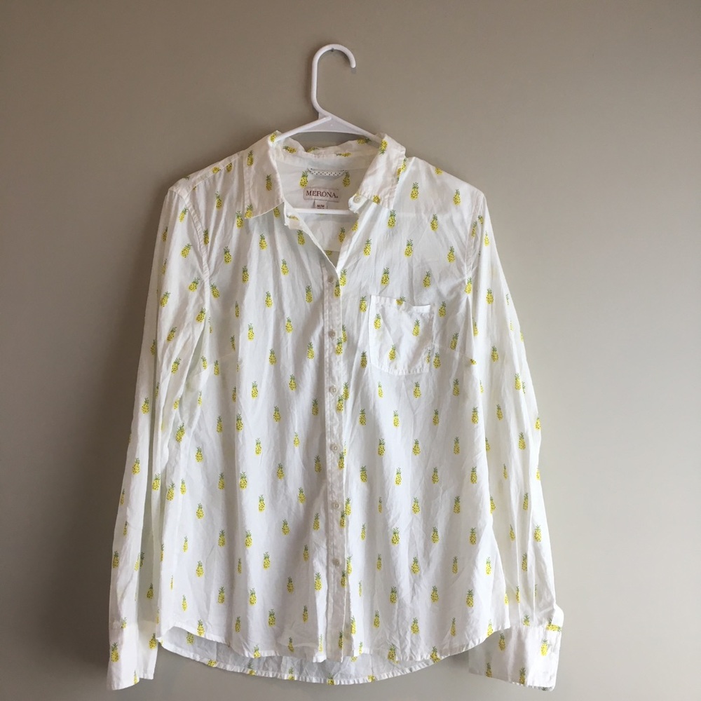 Merona | Pineapple Button-Down Shirt